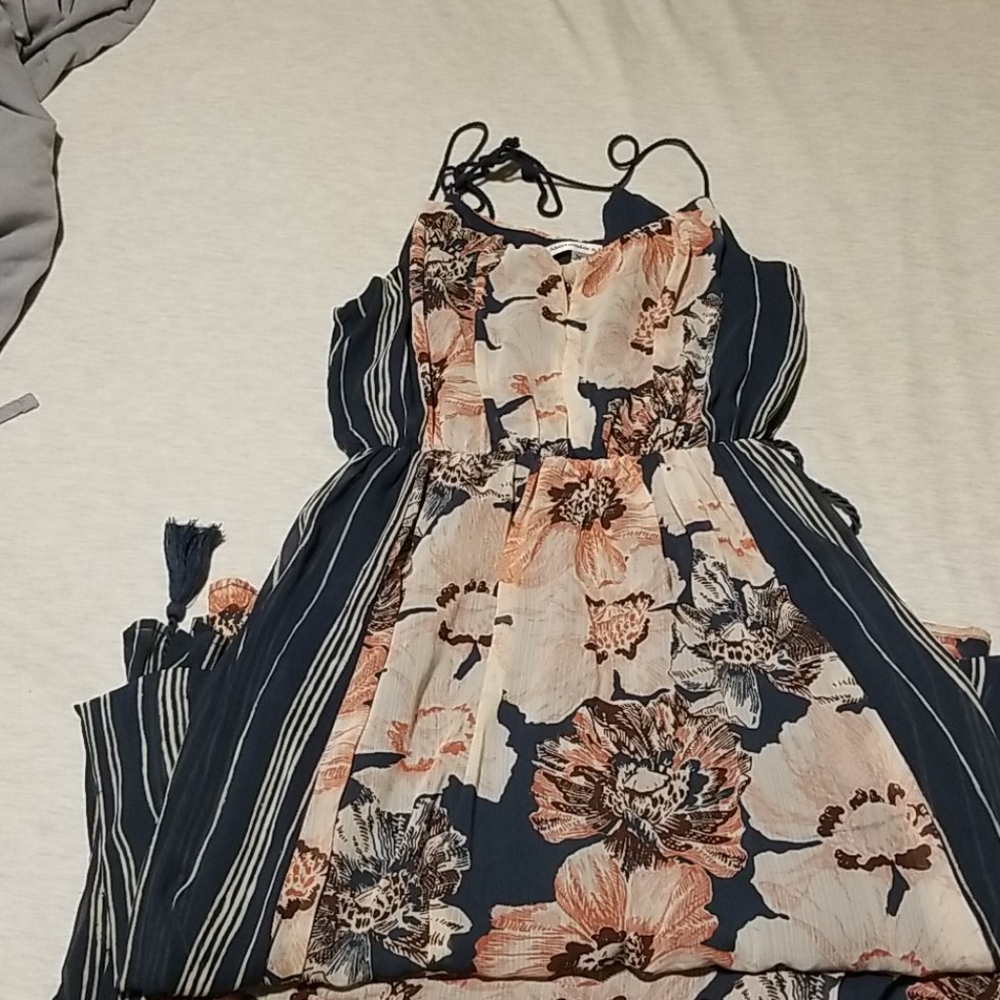 Mixed print maxi dress